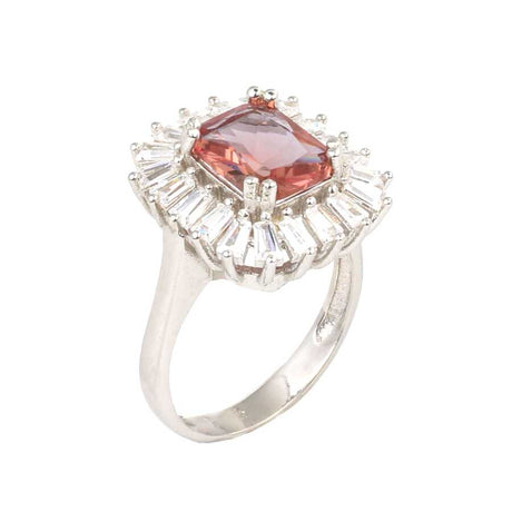 Sterling Silver Zultanite & Baguette Zircon Ring - Color Change Square