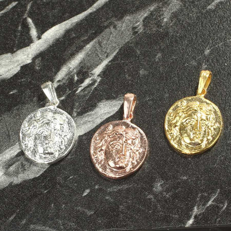 Professional Grade 925 Sterling Silver Medusa Head Pendant