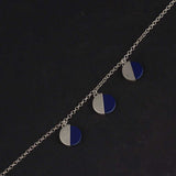 Sterling Silver Lapis Lazuli Dangle Bracelet - Elegant Gemstone
