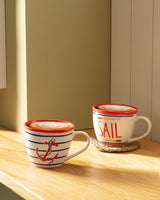 New Bone 2-Piece Cup Set - Vibrant Marine Rope Pattern
