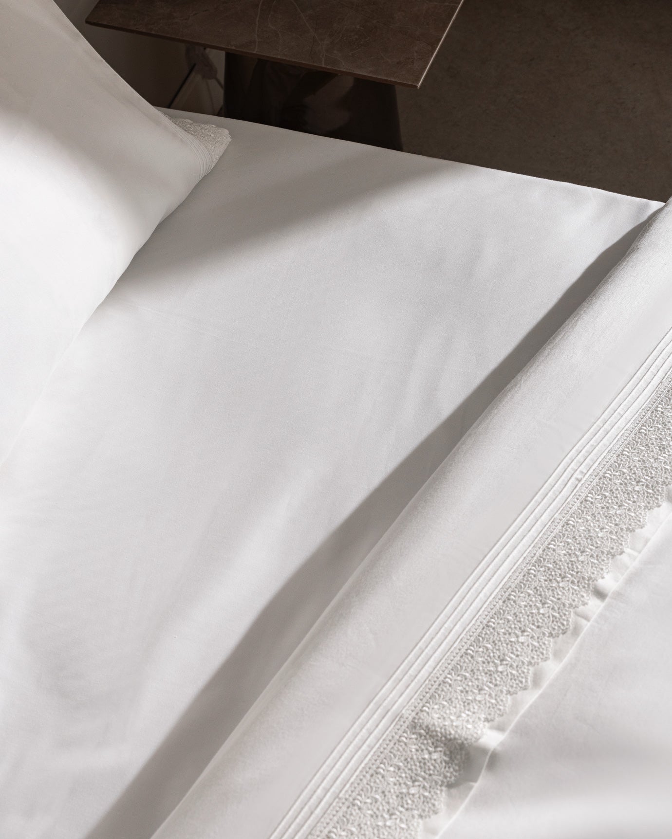 100% Cotton King Size Duvet Cover Set - Embroidered Satin