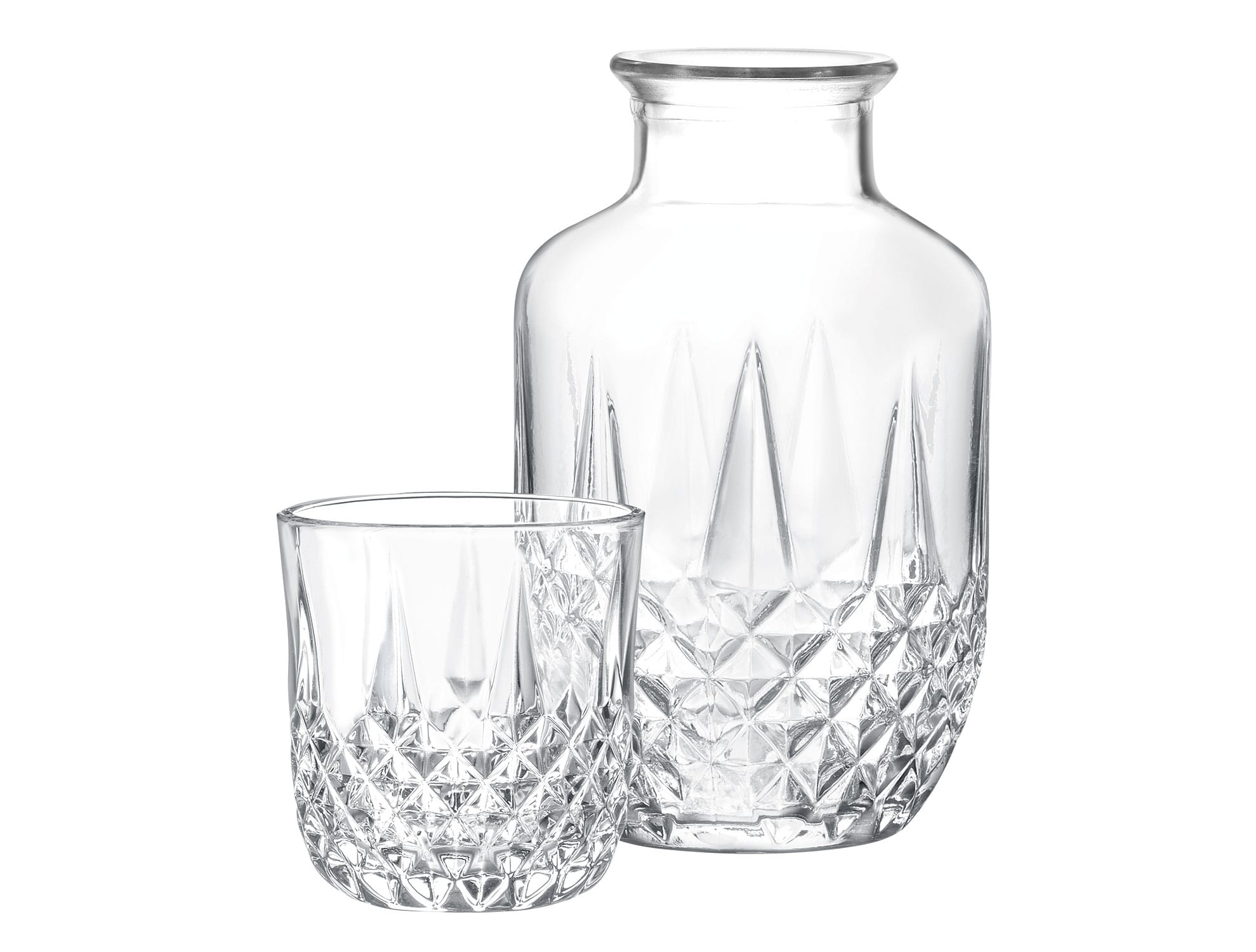 High-Quality Clear Glass Bedside Carafe - Elegant Audrey Design