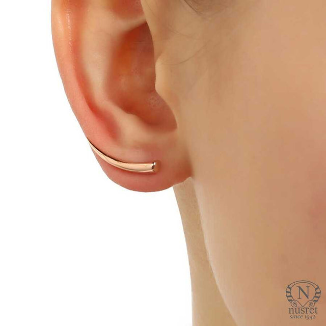 925 Sterling Silver Tooth Design Earcuff Earring - Edgy Style