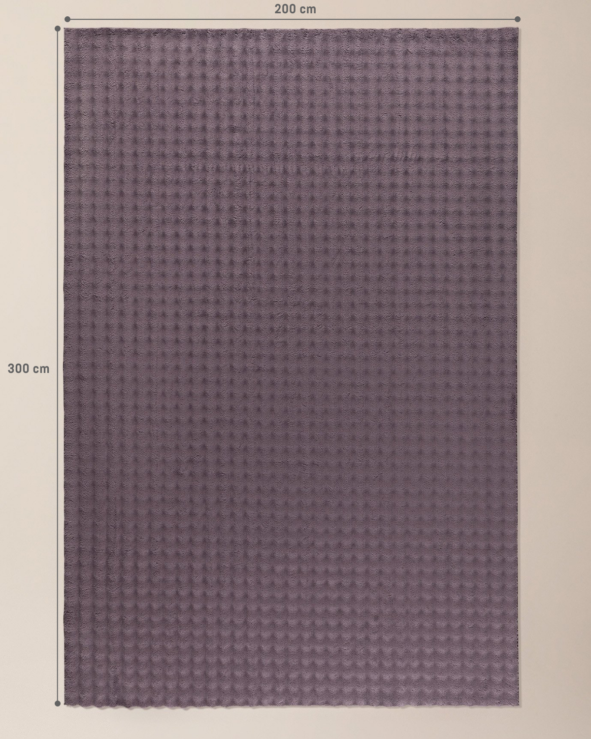 Dark Plum Bubble Textured Area Rug - Soft & Modern Floor Carpet