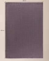 Dark Plum Bubble Textured Area Rug - Soft & Modern Floor Carpet