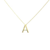 Sterling Silver 3D Initial 'A' Pendant Necklace - Personalized Elegance