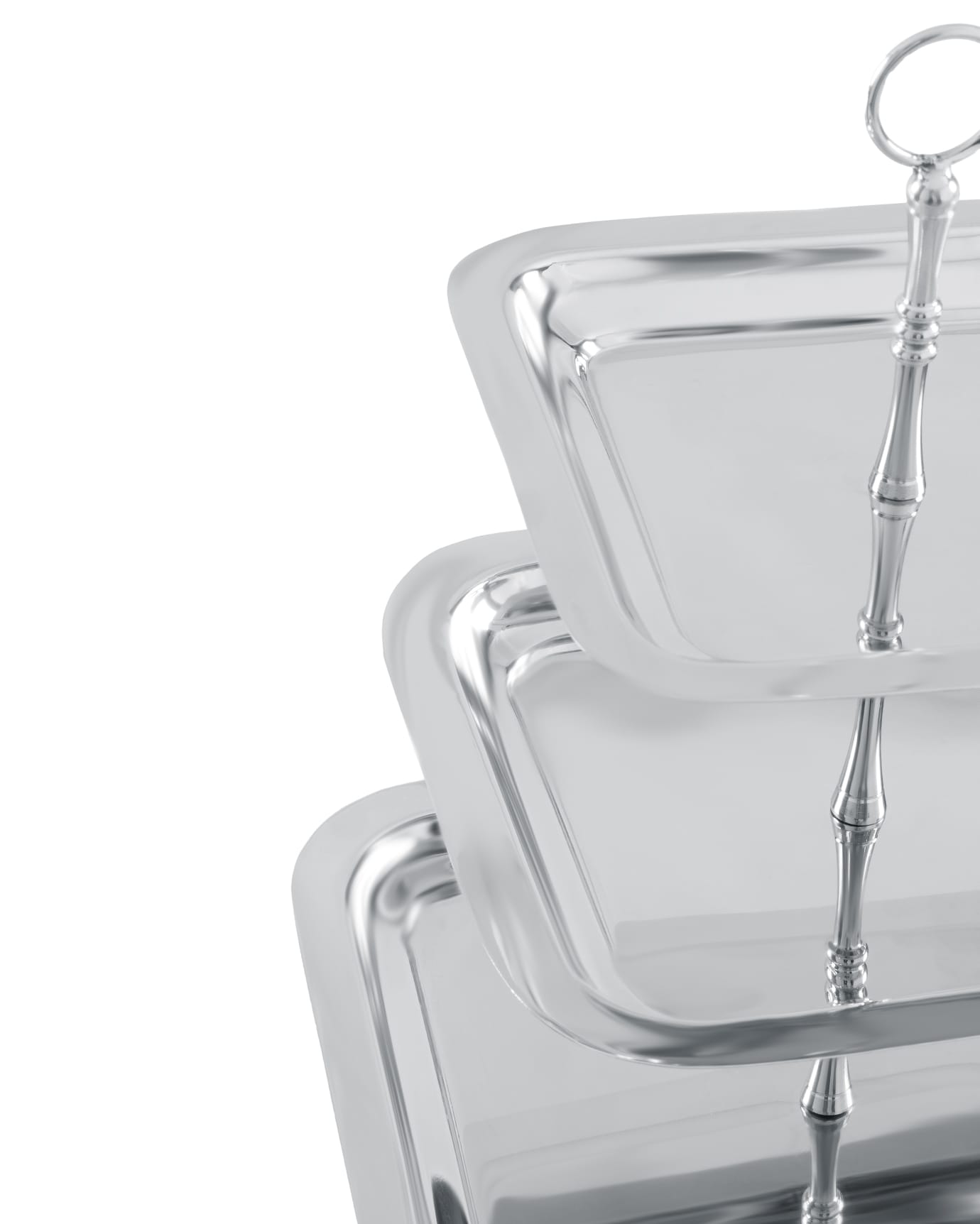 Stainless Steel 3-Tier Cake Stand - Modern Silver Finish