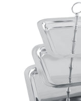 Stainless Steel 3-Tier Cake Stand - Modern Silver Finish