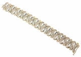925 Sterling Silver Swan Openwork Bracelet - Intricate Design