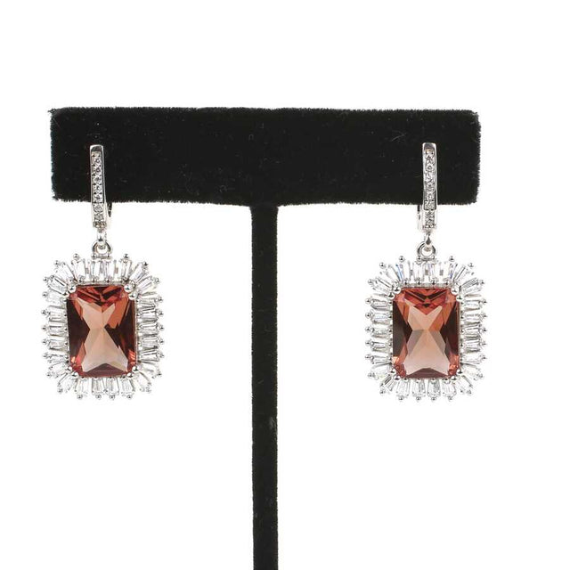 Premium 925 Sterling Silver Rectangular Zultanite Baguette Earring