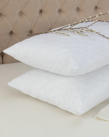 2-Pack Quilted Pillow Protectors - Soft & Breathable Pillow Covers