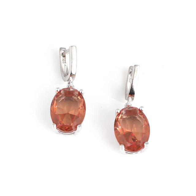 925 Sterling Silver Oval Zultanite Dangle Earrings - Elegant Design