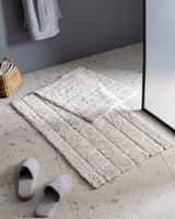 Serre Cotton Bath Mat Set - 2 Piece Absorbent Bathroom Rugs