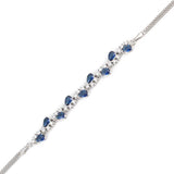 Premium 925 Sterling Silver Sapphire Tennis Bracelet