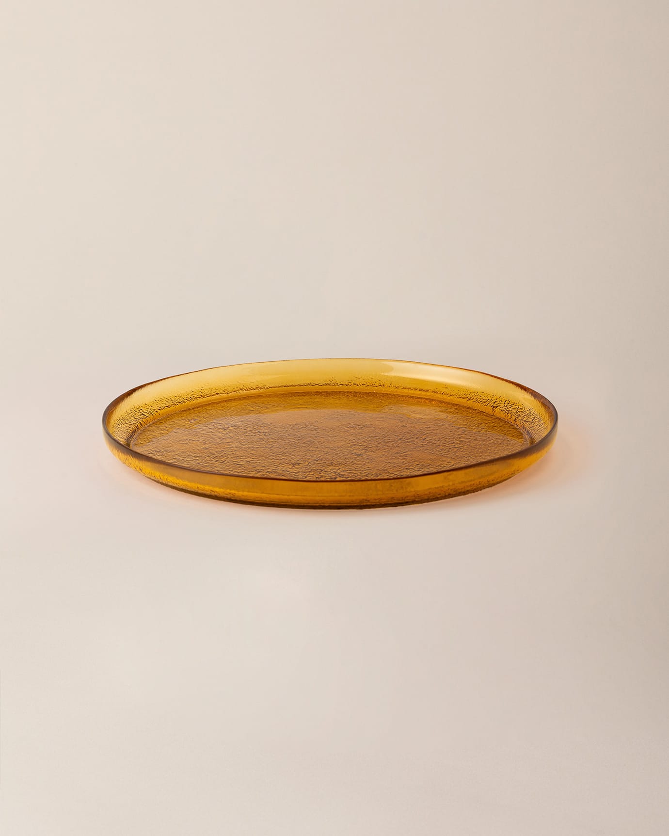 Premium Glass Serving Plate - Sophisticated Crocus Design for Modern Tables
