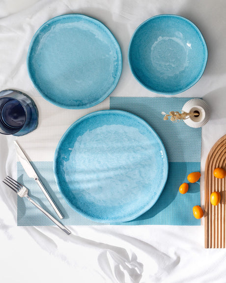 Melamine 6-Person 18-Piece Dinner Set - Vibrant Everyday Elegance