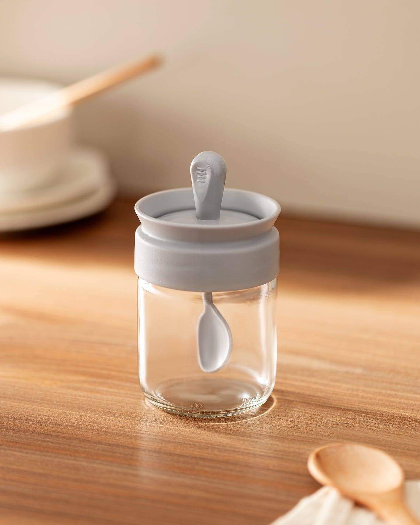 210ml Spice Jar with Spoon - Kitchen Food Storage Container