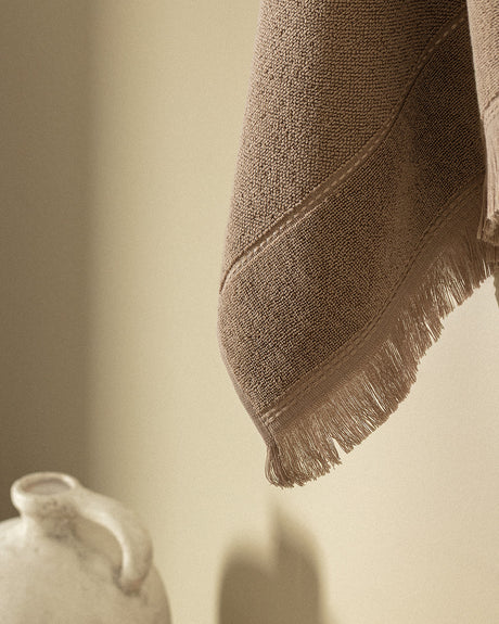 Luxury 100% Cotton Face Towel - Plush, Absorbent, and Soft - Taupe