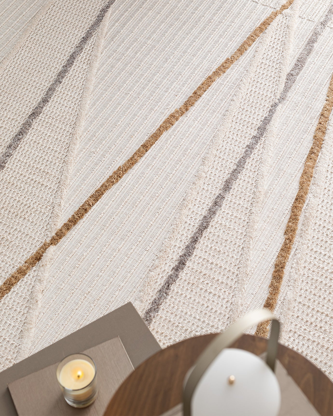 Polyester Area Rug - Modern Grey Design with Soft Pile