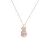 Elegantní náhrdelník s přívěskem ananasu ze stříbra 925 Sterling