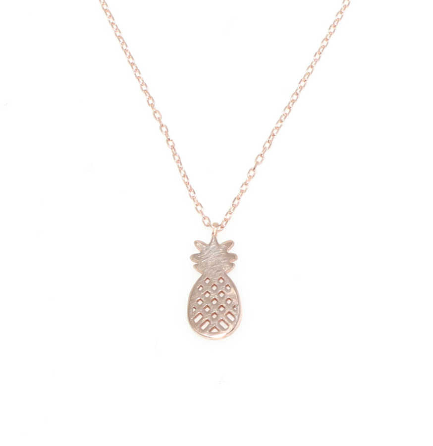 Elegantní náhrdelník s přívěskem ananasu ze stříbra 925 Sterling
