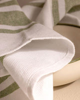 Ensemble de 2 torchons de cuisine brodés en mélange de coton - Motif Asperge