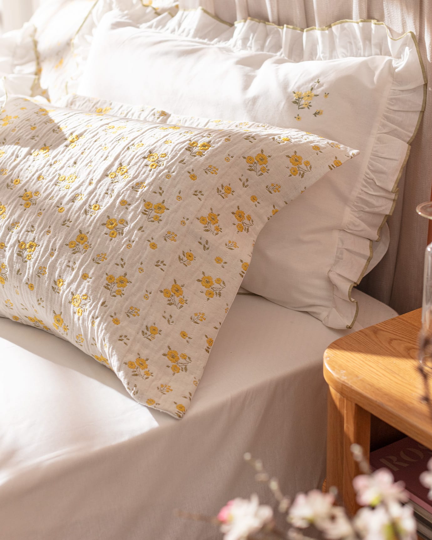 Cotton Blend Double Bedspread Set - Roseline Collection