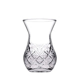 Premium Timeless Cut Crystal Turkish Tea Glass Set - 12 Pieces