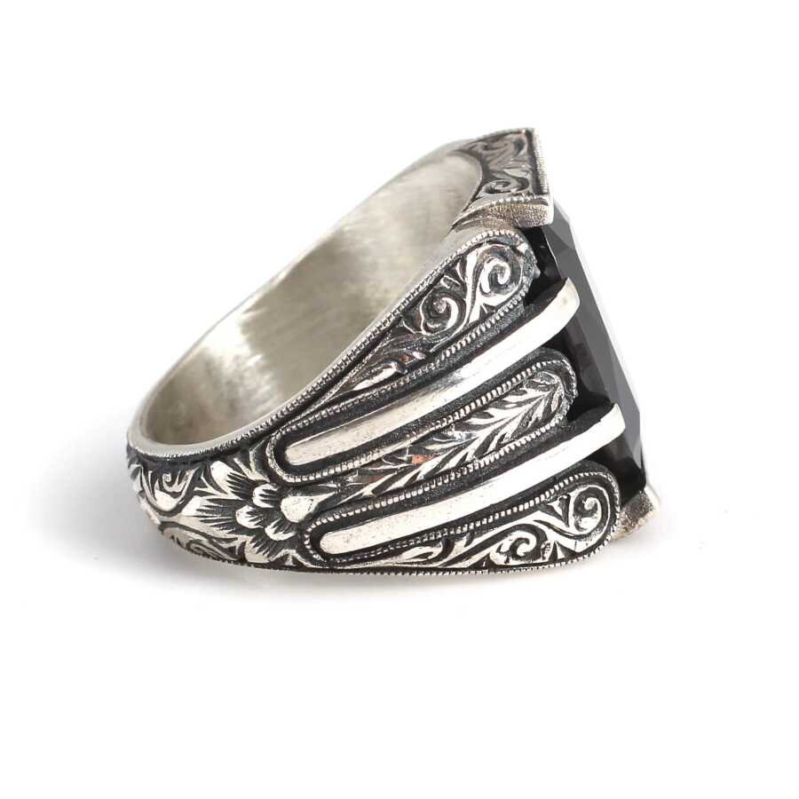 Premium 925 Sterling Silver Handcrafted Onyx Men's Ring