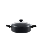 Titanium Non-Stick Shallow Casserole Pot, Black, 26 cm