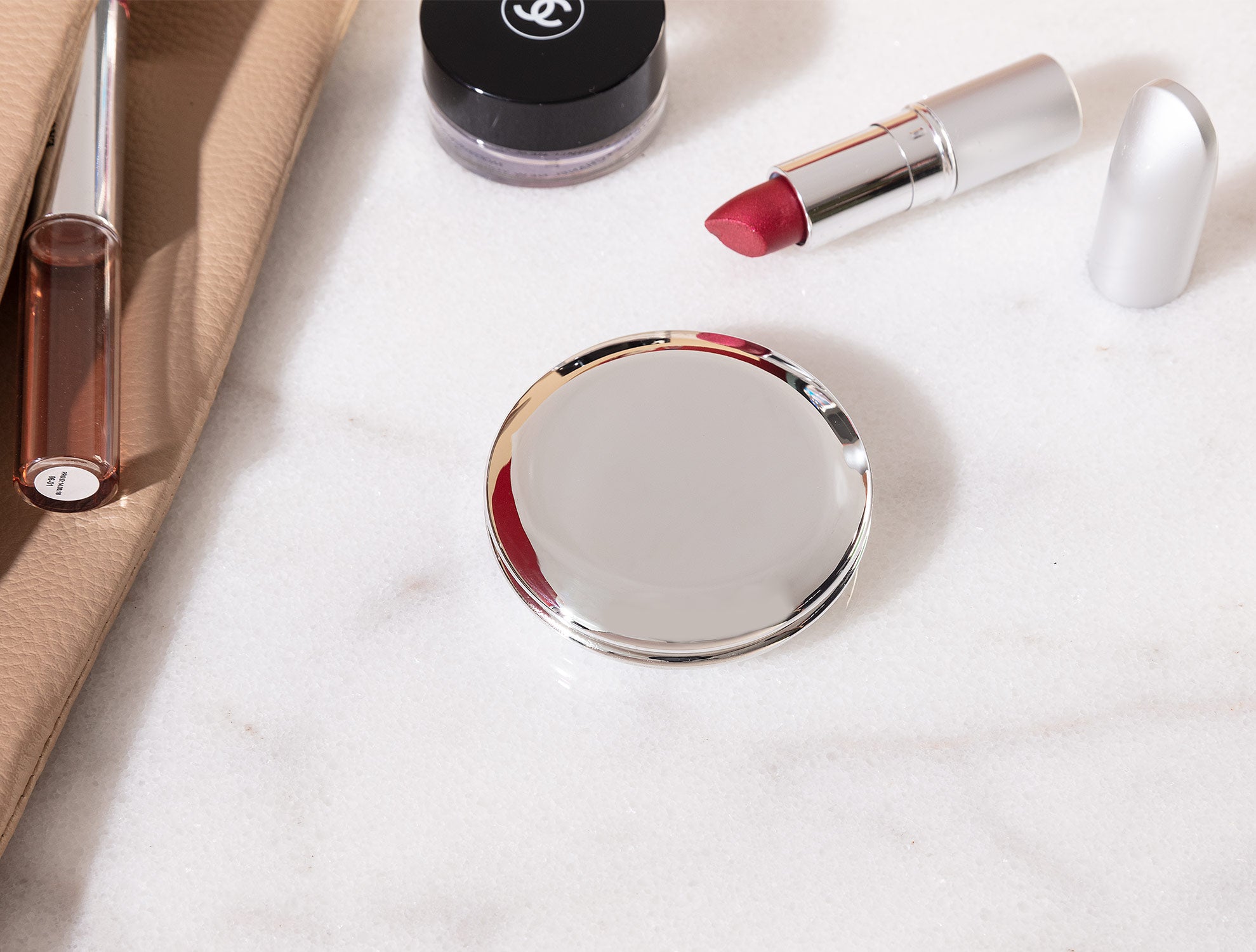 Celeste Compact Travel Mirror - Portable Handheld Makeup Mirror