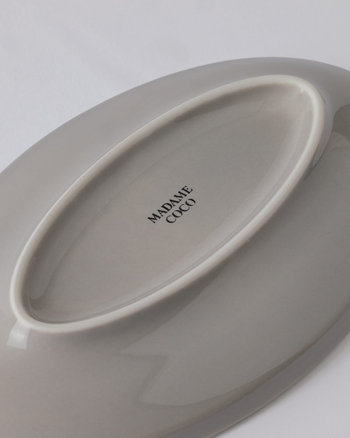 New Bone China Oval Plate - Modern Minimalist
