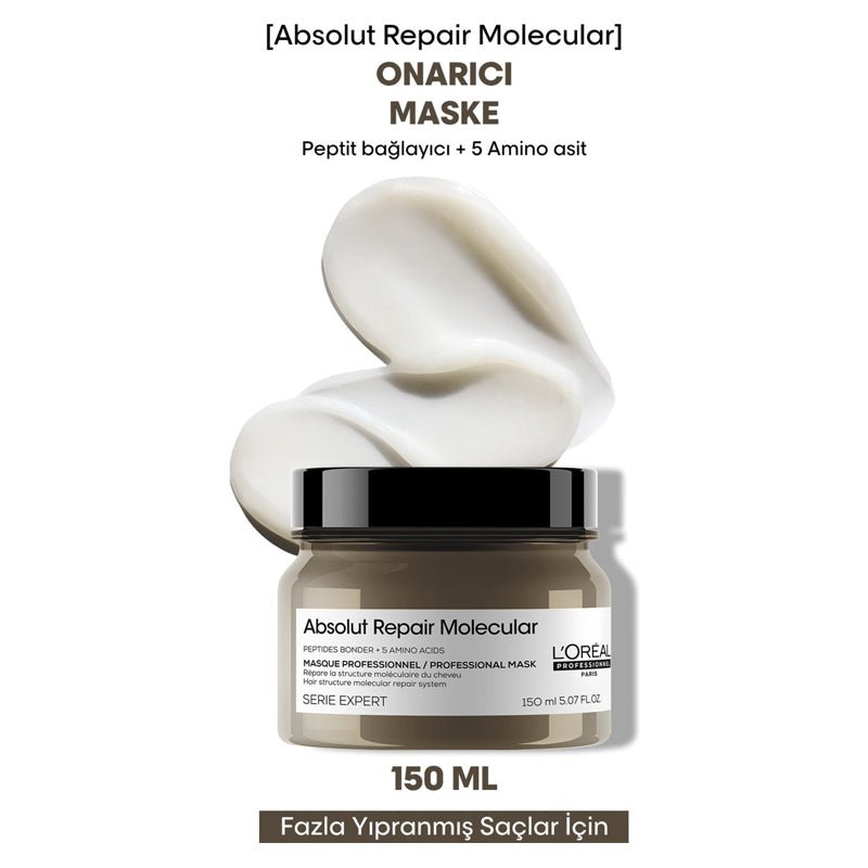 Absolut Repair Molecular Leave - In Mask - Heat Protection & Amino Acid Formula - TryAladdin