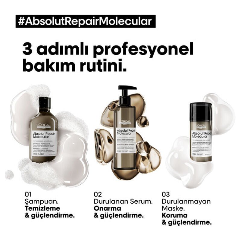 Absolut Repair Molecular Leave - In Mask - Heat Protection & Amino Acid Formula - TryAladdin