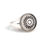 Professionele statement ring van sterling zilver met riddermotief