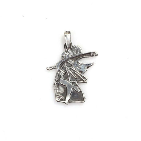 925 Sterling Silver Caucasian Dancers Pendant - Oxidized Finish
