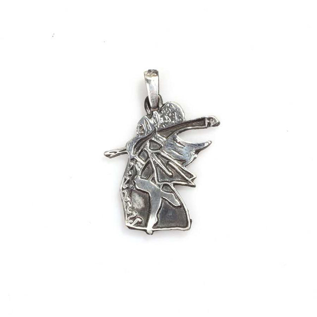 925 Sterling Silver Caucasian Dancers Pendant - Oxidized Finish