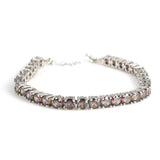 Premium 925 Sterling Silver Mystic Topaz Tennis Bracelet