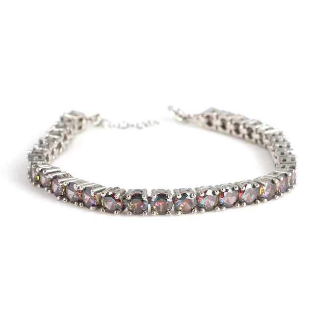 Premium 925 Sterling Silver Mystic Topaz Tennis Bracelet