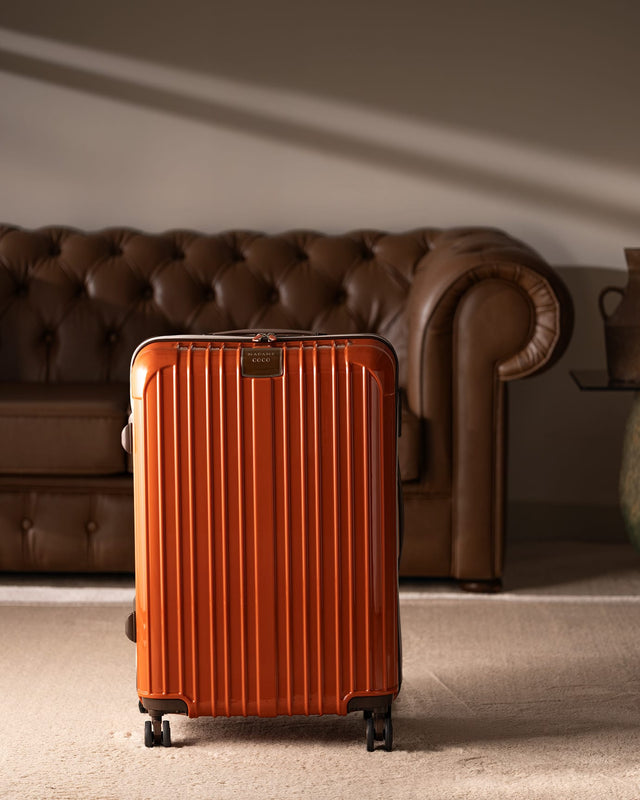 Medium Terracotta Hardshell Travel Suitcase