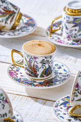 Acar Abigal Professional Turkish Coffee Cup Set - 6 Piece, 90ml - TryAladdin