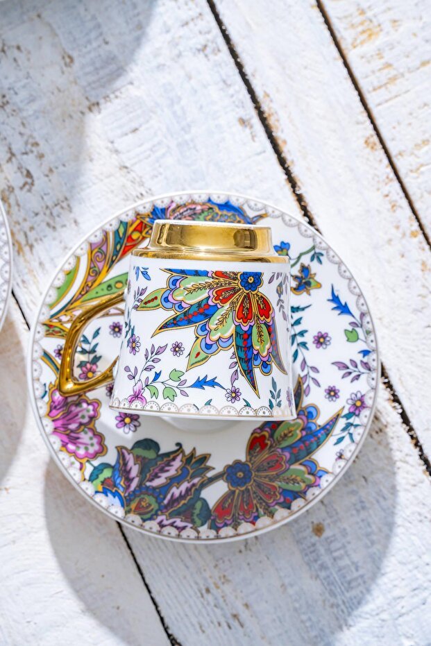 Acar Abigal Professional Turkish Coffee Cup Set - 6 Piece, 90ml - TryAladdin