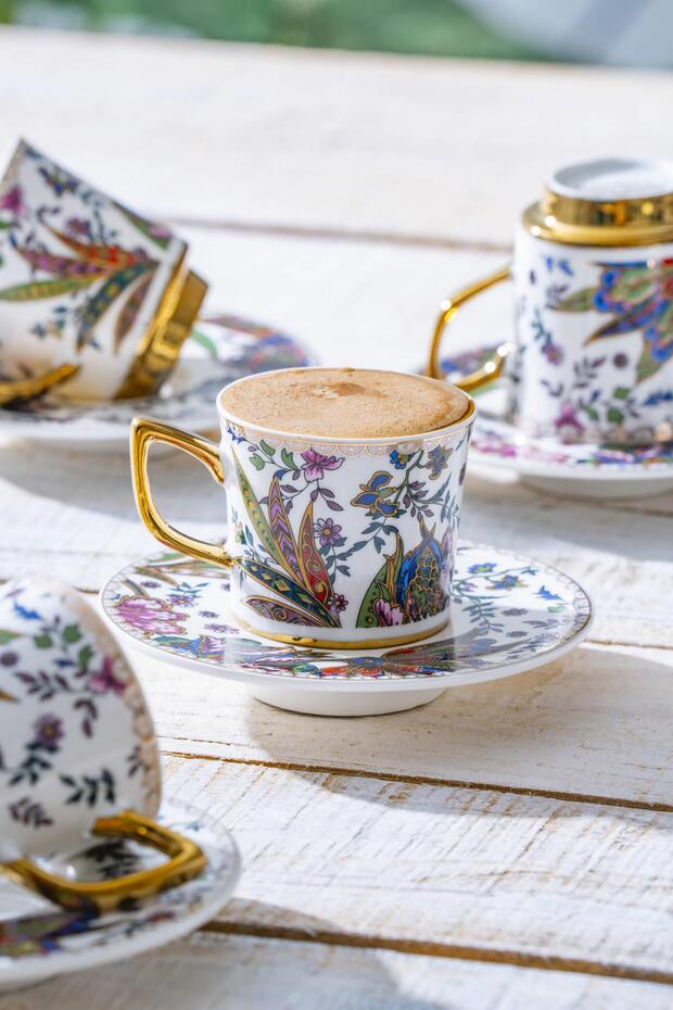 Acar Abigal Professional Turkish Coffee Cup Set - 6 Piece, 90ml - TryAladdin