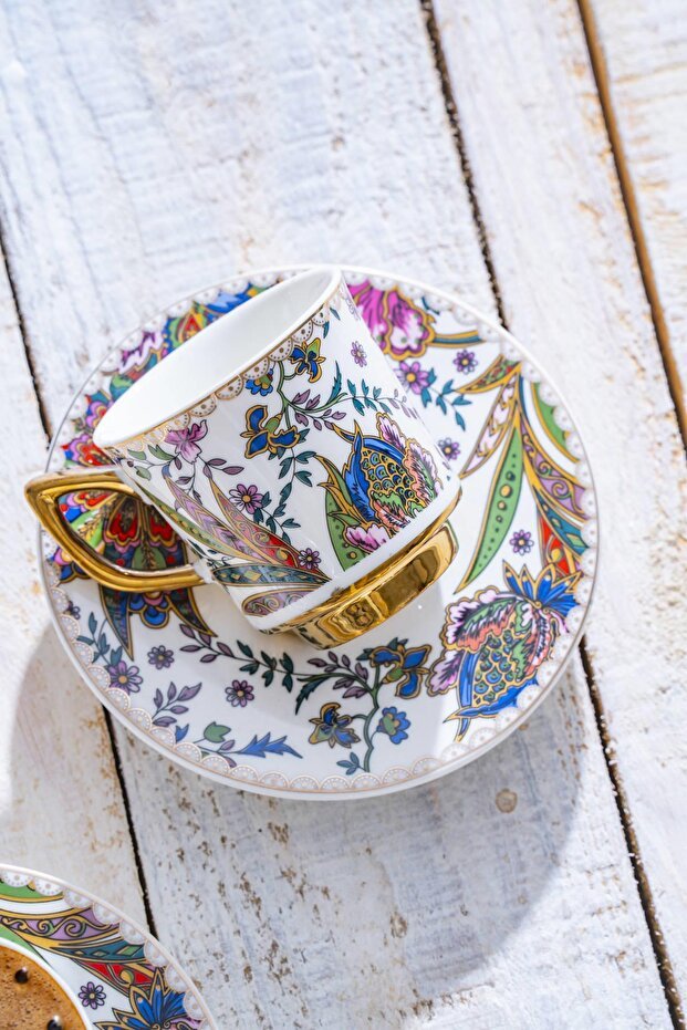 Acar Abigal Professional Turkish Coffee Cup Set - 6 Piece, 90ml - TryAladdin