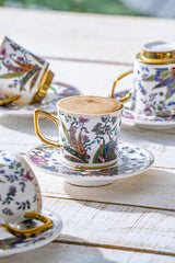 Acar Abigal Professional Turkish Coffee Cup Set - 6 Piece, 90ml - TryAladdin