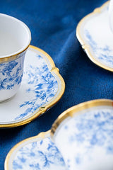 Acar Bluebell Professional 6 - Person Porcelain Turkish Coffee Cup Set - 90ml - TryAladdin