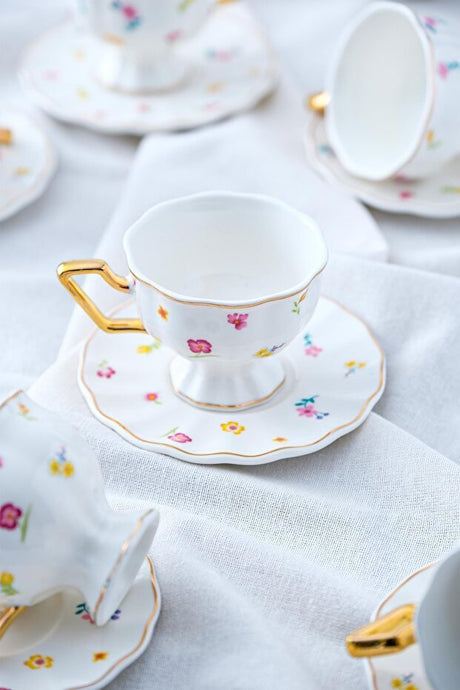 Acar Camilla Premium Porcelain Turkish Coffee Cup Set - 6 x 90ml - TryAladdin