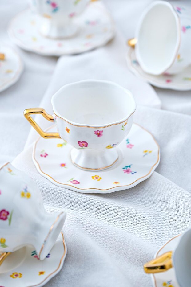 Acar Camilla Premium Porcelain Turkish Coffee Cup Set - 6 x 90ml - TryAladdin