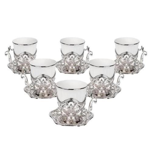 Acar | Coffee Set of Six - Elisa - Gilded - White