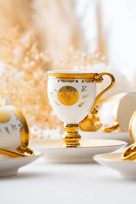 Acar Diallo Premium Turkish Coffee Cup Set - 6 Piece, 90ml - TryAladdin